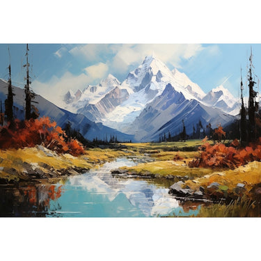 Palette Knife Mountain Canvas